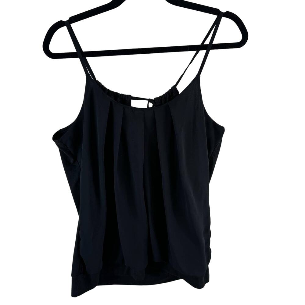 Maurices Black Spaghetti Strap Lightweight Stretchy Tank Blouse Size L‎